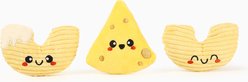 HugSmart Food Party Mac&Cheese Dog Toy, Yellow, 5.3 x 2.8 x 1.5-in