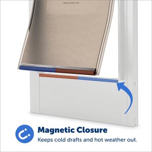 PetSafe Sliding 80 11/16-in Glass Pet Door, White, Medium