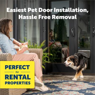 Show full view: PetSafe Sliding 80 11/16-in Glass Pet Door, Bronze, Tall slide 2 of 11