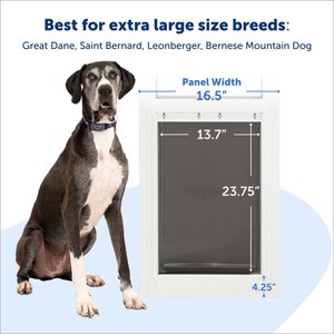 PetSafe Sliding 80 11/16-in Glass Pet Door, White, X-Large