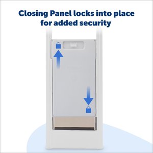 PetSafe Extreme Weather Sliding Glass Cat & Dog Door, White, Large