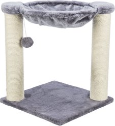 TRIXIE Baza 19.7-in Plush Cat Scratching Post with Hammock, Gray