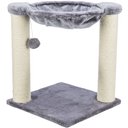 TRIXIE Baza 19.7-in Plush Cat Scratching Post with Hammock, Gray