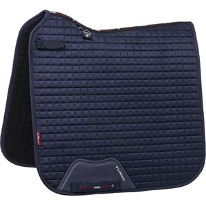 LeMieux Suede Dressage Square Saddle Pads, Large, Navy