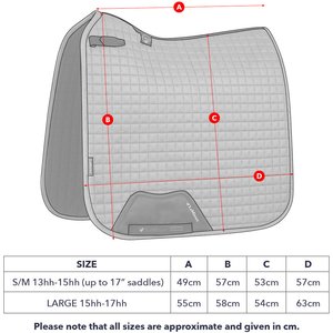 LeMieux Suede Dressage Square Saddle Pads, Large, Navy