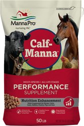 Manna Pro Calf-Manna Multi-Species High-Protein Feed Growth Additive Weight Gain Performance Supplement, 50-lb bag