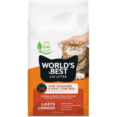 World's Best World's Best Low Tracking & Dust Control Multiple Cat Litter, 15-lb