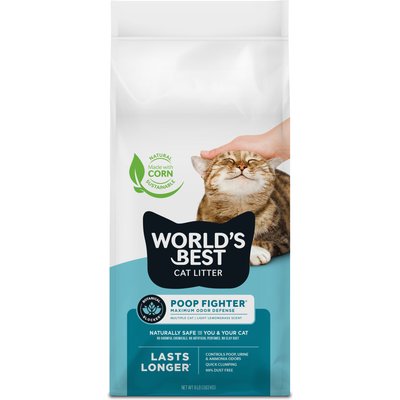World's Best World's Best Poop Fighter Maximum Odor Defense Scented Clumping Cat Litter, 8-lb bag