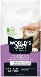 World's Best Lavender Scented Clumping Corn Cat Litter, 15-lb bag