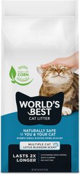 World's Best Multiple Cat Lotus Blossom Scented Clumping Corn Cat Litter, 28-lb bag