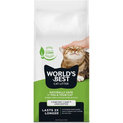 World's Best World's Best Comfort Care Unscented Clumping Corn Litter, 28-lb bag