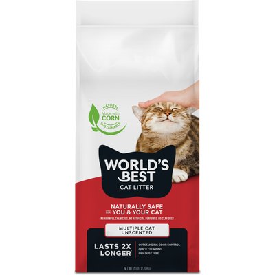 World's Best World's Best Cat Litter Scoopable Multiple Cat Clumping Formula, 28-lb