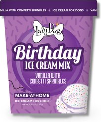The Lazy Dog Cookie Co. Make-at-Home Ice Cream Mix Birthday Cake Dog Treats, 4.5-oz bag