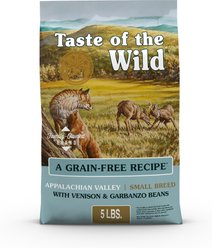 Taste of the Wild Appalachian Valley Small Breed Grain-Free Dry Dog Food, 5-lb bag