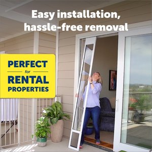 PetSafe Sliding 80 11/16-in Glass Pet Door, White, Medium