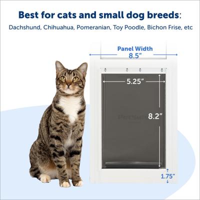 Show full view: PetSafe Sliding 80 11/16-in Glass Pet Door, White, Small slide 6 of 11