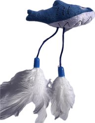 Pet Souvenirs Shark Wand Cat Toy, Blue, 16-in slide 2 of 2