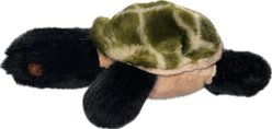 Pet Souvenirs Turtle Small Plush Squeaky Dog Toy, Green, 6.5-in