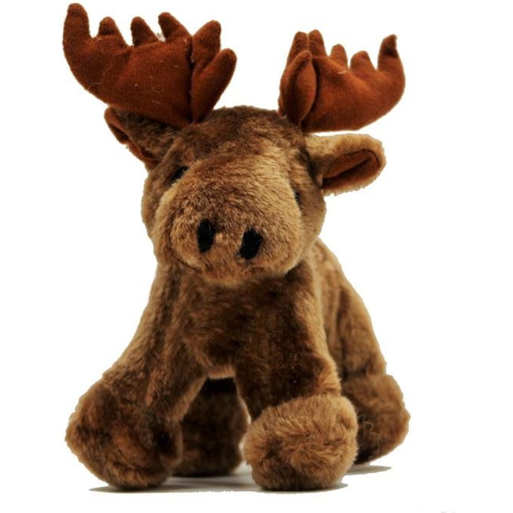 Pet Souvenirs Moose Plush Squeaky Dog Toy, Brown, 7.5-in