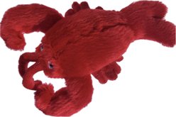 Pet Souvenirs Lobster Small Plush Squeaky Dog Toy, Red, 7-in