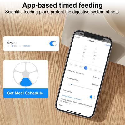 Show full view: WAOWAO Pro Cooling & Heating Automatic Wet Cat Food Feeder, Black slide 6 of 9