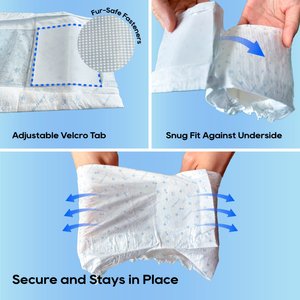 HoneyCare All-Absorb Disposable Male Dog Wraps, Small: 12 to 19-in waist, 50 count