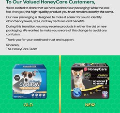 HoneyCare All-Absorb Charcoal Carbon Eliminating Urine Odor Dog Training Pads, 22x23-in, 100 count slide 2 of 9