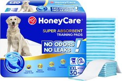 HoneyCare All-Absorb Ultra Absorbent & Odor Eliminating Dog & Puppy Training Pads, 30-in x 36-in, 30 count