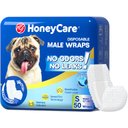 HoneyCare All-Absorb Disposable Male Dog Wraps, Small: 12 to 19-in waist, 50 count