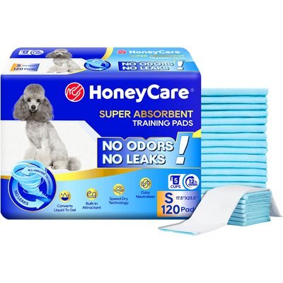 HoneyCare HoneyCare All-Absorb Small Super Absorbent Training Pads, 17.5 x 23.5 in, 120 count