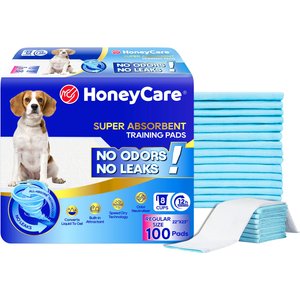HoneyCare All-Absorb Super Absorbent Dog Training Pads, 22 x 23-in, 100 count, Unscented