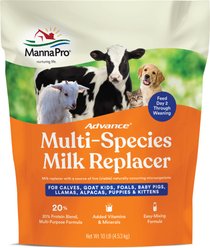 Manna Pro Advance Multi-Species Milk Replacer 20% Protein Powder Farm Animal Feed, 10-lb bag