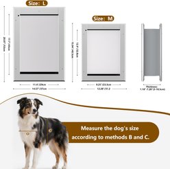 Ownpets Double Flap Aluminum Dog Door, Silver, Medium slide 2 of 8