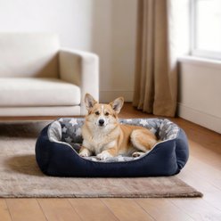 MIXJOY Rectangle Washable Dog Sofa Bed with Anti-Slip Bottom, Dark Grey, Large: 30 x 24 x 9-in