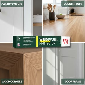 CLAWGUARD Clear Plexiglass Window Ledge Cover Sill Protector for Dogs & Cats, 29.5 X 3.25-in