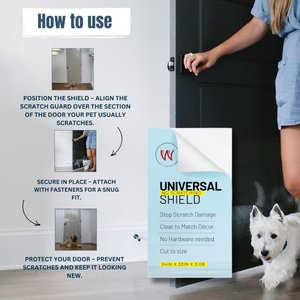 CLAWGUARD Clear Surface Universal Scratch Shield Protector for Doors, Walls & Furniture, Clear, 32 X 24-in