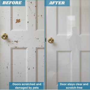 CLAWGUARD Clear Surface Universal Scratch Shield Protector for Doors, Walls & Furniture, Clear, 32 X 24-in