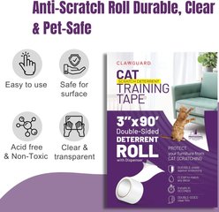 CLAWGUARD Clear Adhesive Training Barrier Cat Scratch Furniture Protection Tape Dispenser slide 2 of 7