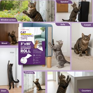 CLAWGUARD Clear Adhesive Training Barrier Cat Scratch Furniture Protection Tape Dispenser