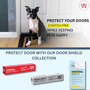 CLAWGUARD Clear Surface Universal Scratch Shield Protector for Doors, Walls & Furniture, Clear, 32 X 24-in