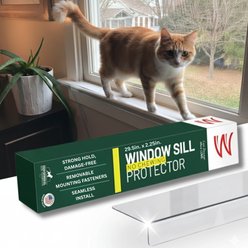CLAWGUARD Clear Plexiglass Window Ledge Cover Sill Protector for Dogs & Cats, 29.5 X 2.25-in