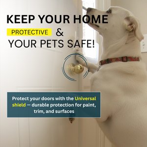 CLAWGUARD Clear Surface Universal Scratch Shield Protector for Doors, Walls & Furniture, Clear, 32 X 24-in