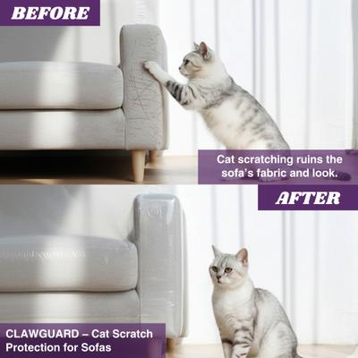 Show full view: CLAWGUARD Anti-Scratch Training Cat Deter Tape Strips. 20 count, 12 X 4-in slide 2 of 9