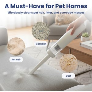 PawsPik Portable Handheld Vacuum Cleaner, White