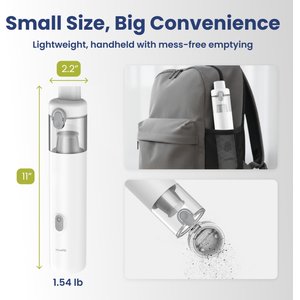 PawsPik Portable Handheld Vacuum Cleaner, White