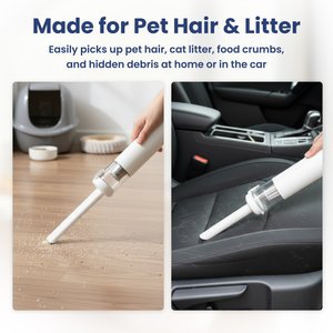 PawsPik Portable Handheld Vacuum Cleaner, White