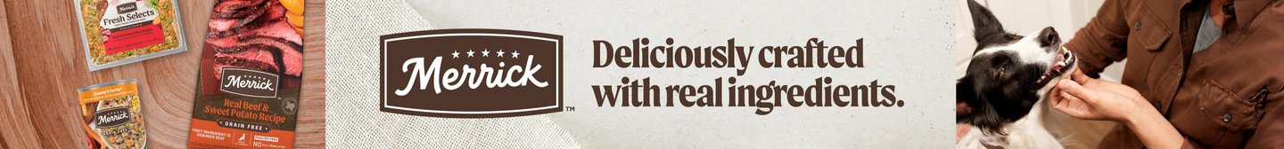 Merrick Deliciously crafted with real ingredients.