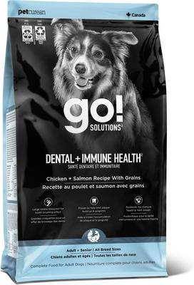 Go! Solutions Dental + Immune Health Chicken + Salmon Recipe with Grains Dry Dog Food, 9-lb bag