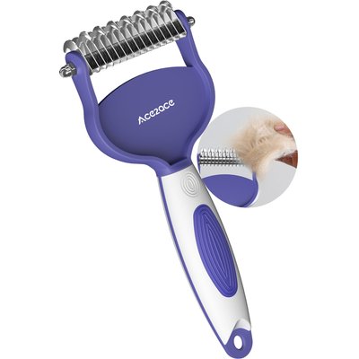 ACE2ACE ACE2ACE Deshedding Dog & Cat Brush, Blue