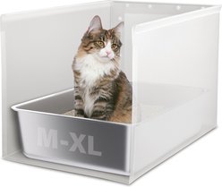 FUTAM High Sided Pee Shield for Cat Litter Box, X-Large